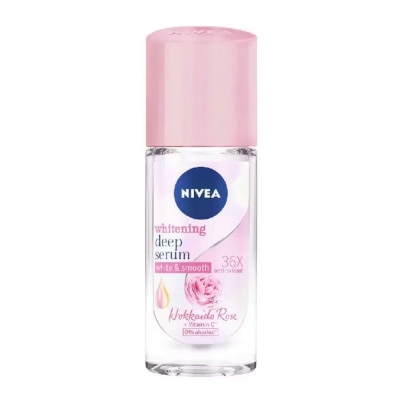 NIVEA Lăn Ngăn Mùi Nivea Whitening Deep Serum Hokkaido Rose 0% Alcohol Roll On Hương Hoa Hồng 40ml