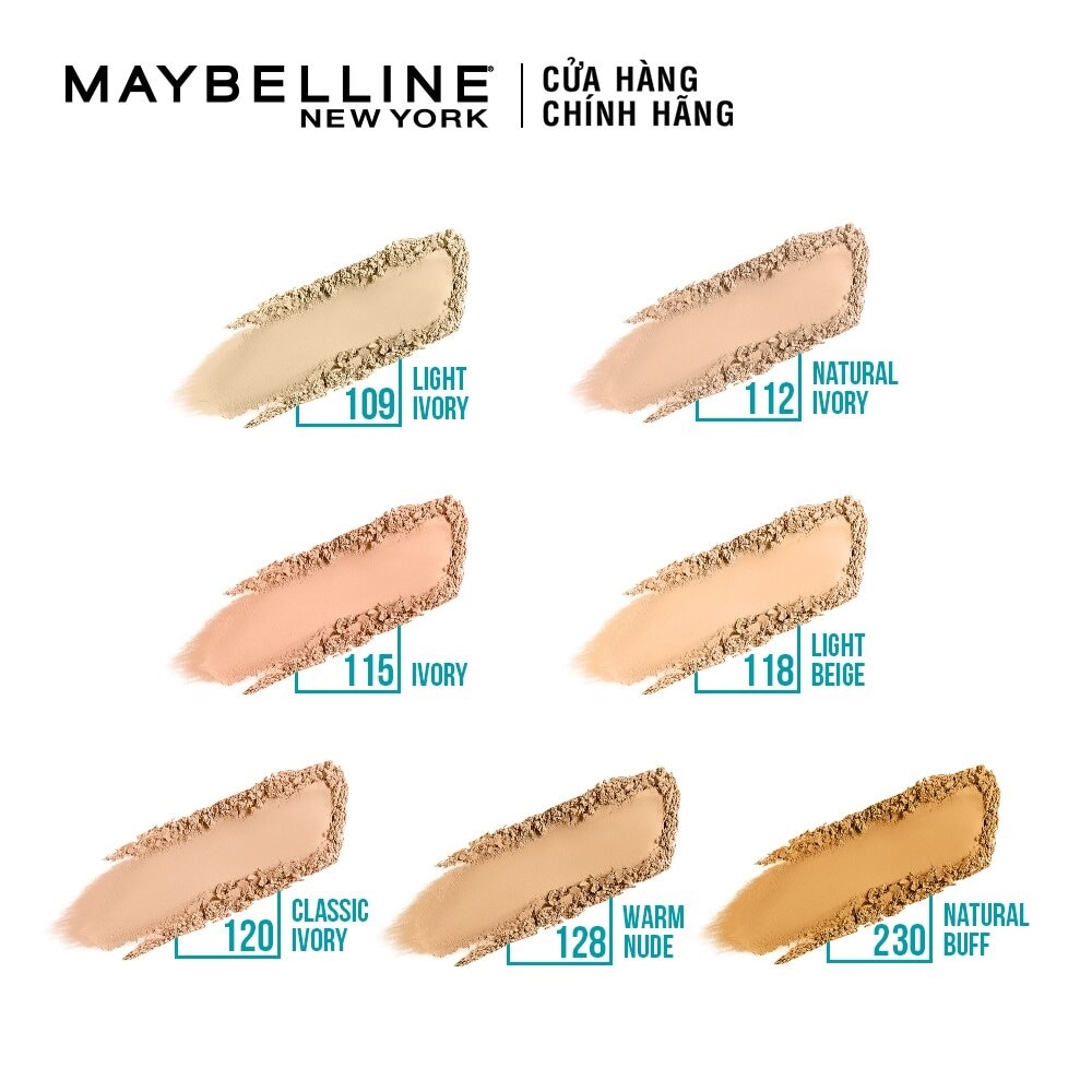 Phấn Phủ Mịn Lì Maybelline Fit Me Matte Poreless Powder SPF28 PA+++ 6g .#109 Light Ivory Tông Sáng