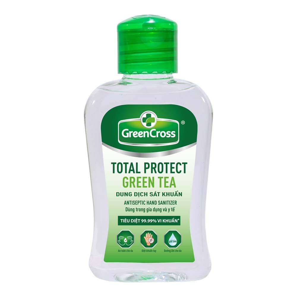 Nước Rửa Tay Khô Green Cross Làm Sạch Tay Kháng Khuẩn Khử Mùi Hương Trà Xanh 100ml