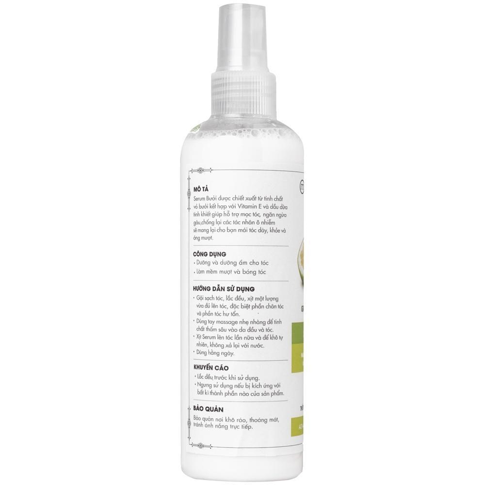 Serum Milaganics Grapefruit Bưởi Nuôi Dưỡng, Phục Hồi và Hỗ Trợ Mọc Tóc 250ml