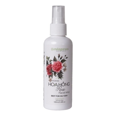 MILAGANICS Xịt Khoáng Milaganics Facial Mist Rose Hoa Hồng Cấp Ẩm Kiềm Dầu 100ml