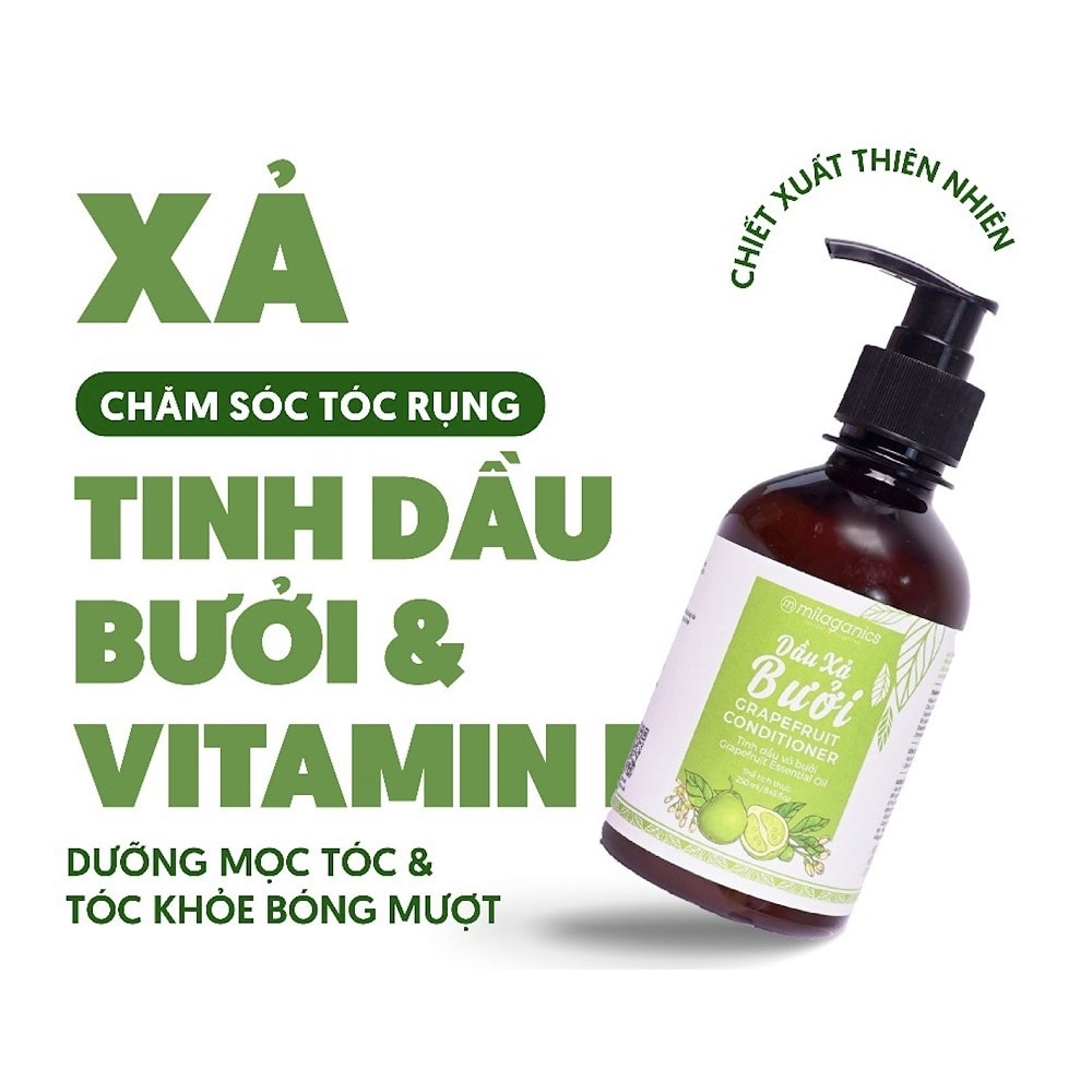 Dầu Xả Milaganics Grapefruit Conditioner Bưởi Giảm Gãy Rụng Hỗ Trợ Mọc Tóc 250ml