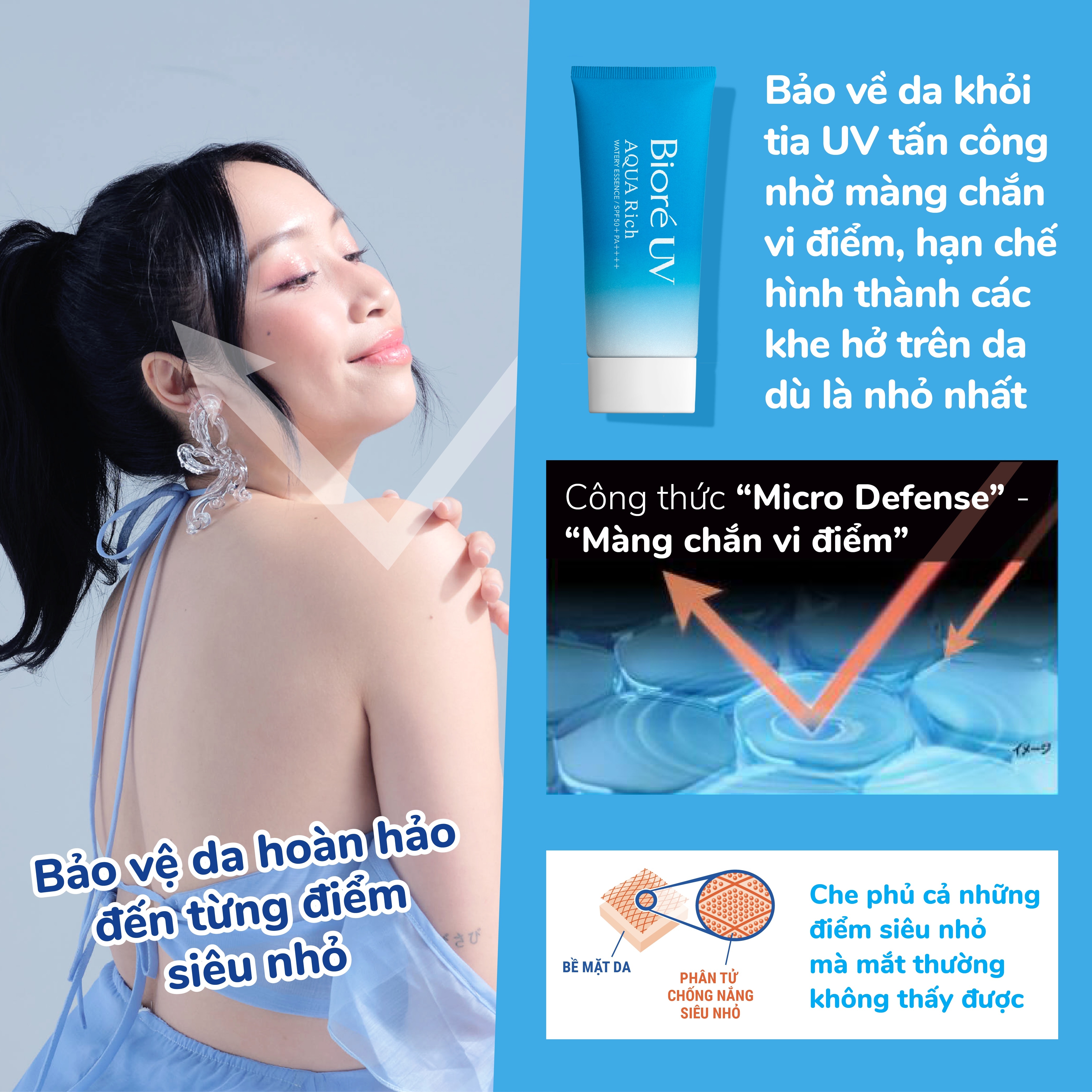 Tinh Chất Chống Nắng Biore UV Aqua Rich Watery Essence SPF50+/PA++++ Màng Nước Dưỡng Da 85g