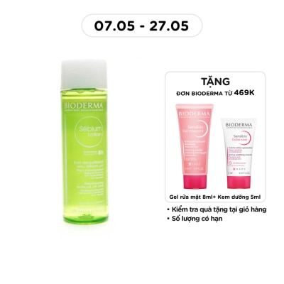 BIODERMA - Dung Dịch Bioderma Sébium Lotion Dưỡng Da Giúp Cân Bằng pH, Hỗ Trợ Ngừa Mụn&Kiểm Soát Dầu Nhờn 200ml