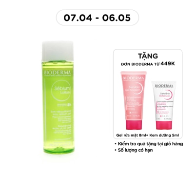 BIODERMA - Dung Dịch Bioderma Sébium Lotion Dưỡng Da Giúp Cân Bằng pH, Hỗ Trợ Ngừa Mụn&Kiểm Soát Dầu Nhờn 200ml