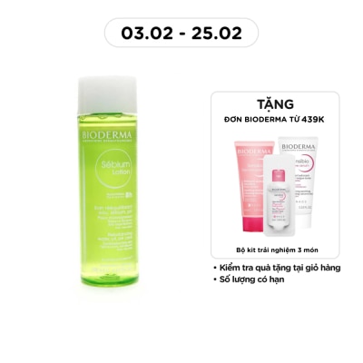 BIODERMA Dung Dịch Bioderma Sébium Lotion Dưỡng Da Giúp Cân Bằng pH, Hỗ Trợ Ngừa Mụn&Kiểm Soát Dầu Nhờn 200ml