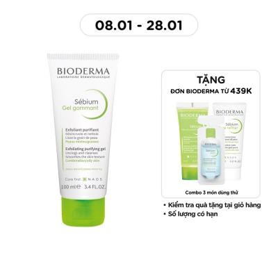 BIODERMA Gel Làm Sạch Và Loại Bỏ Tế Bào Chết Bioderma Sébium Gommant 100ml