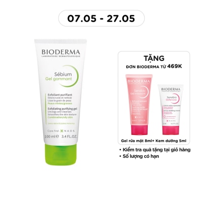 BIODERMA - Gel Làm Sạch Và Loại Bỏ Tế Bào Chết Bioderma Sébium Gommant 100ml