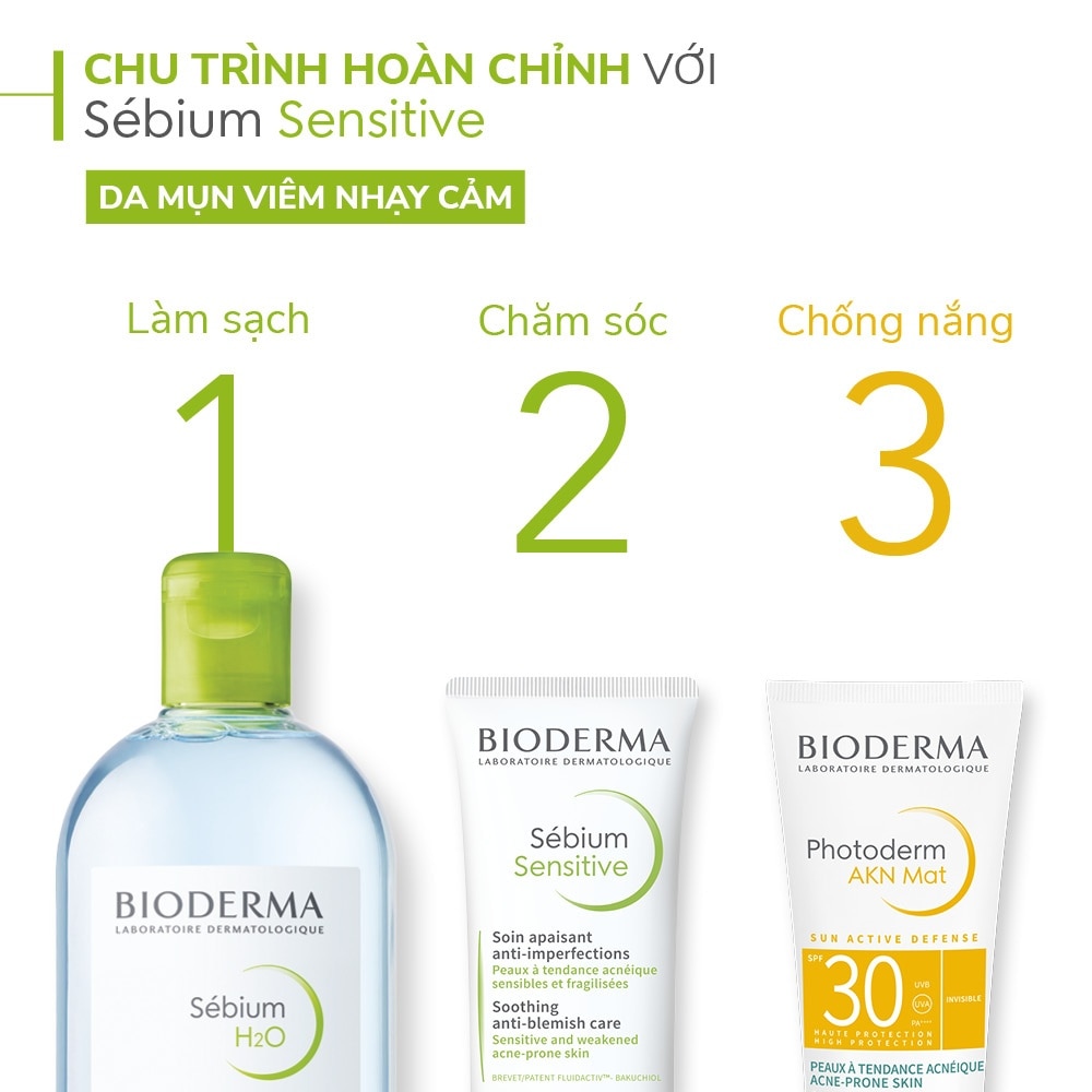 Kem Dưỡng Bioderma Sébium Sensitive Cho Da Mụn Nhạy Cảm 30ml