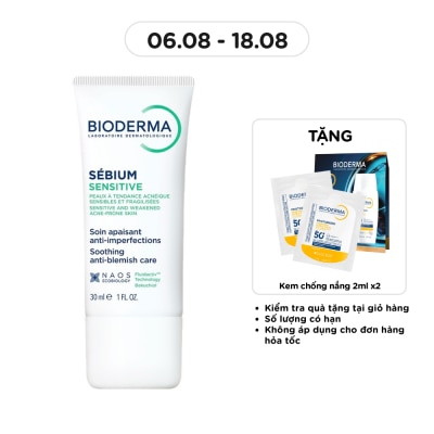 BIODERMA - Kem Dưỡng Bioderma Sébium Sensitive Cho Da Mụn Nhạy Cảm 30ml image