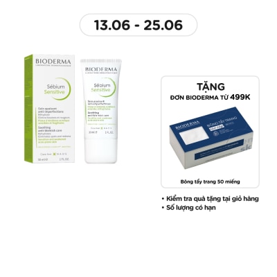 BIODERMA Kem Dưỡng Bioderma Sébium Sensitive Cho Da Mụn Nhạy Cảm 30ml