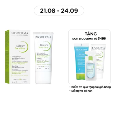 BIODERMA Kem Dưỡng Bioderma Sébium Sensitive Cho Da Mụn Nhạy Cảm 30ml