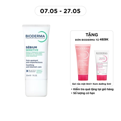 BIODERMA - Kem Dưỡng Bioderma Sébium Sensitive Cho Da Mụn Nhạy Cảm 30ml