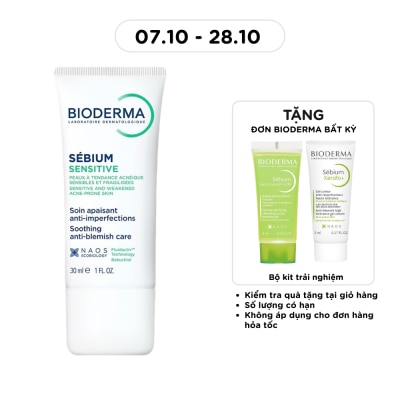 BIODERMA Kem Dưỡng Bioderma Sébium Sensitive Cho Da Mụn Nhạy Cảm 30ml image