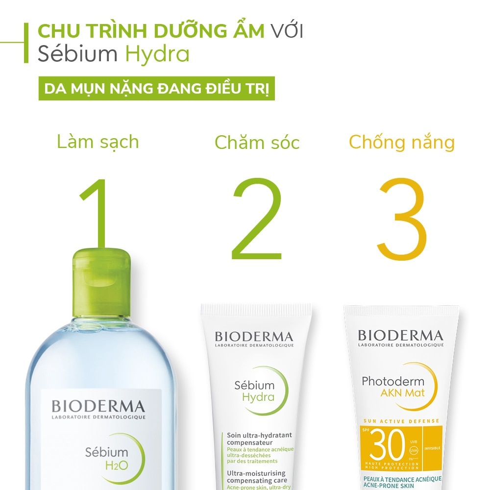 Kem Dưỡng Bioderma Sébium Hydra Nuôi Dưỡng, Làm Dịu Và Hỗ Trợ Phục hồi Cho Da Mụn 40ml