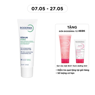 BIODERMA - Kem Dưỡng Bioderma Sébium Hydra Nuôi Dưỡng, Làm Dịu Và Hỗ Trợ Phục hồi Cho Da Mụn 40ml