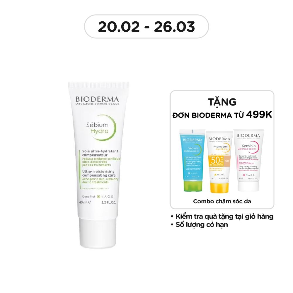 Kem Dưỡng Bioderma Sébium Hydra Nuôi Dưỡng, Làm Dịu Và Hỗ Trợ Phục hồi Cho Da Mụn 40ml