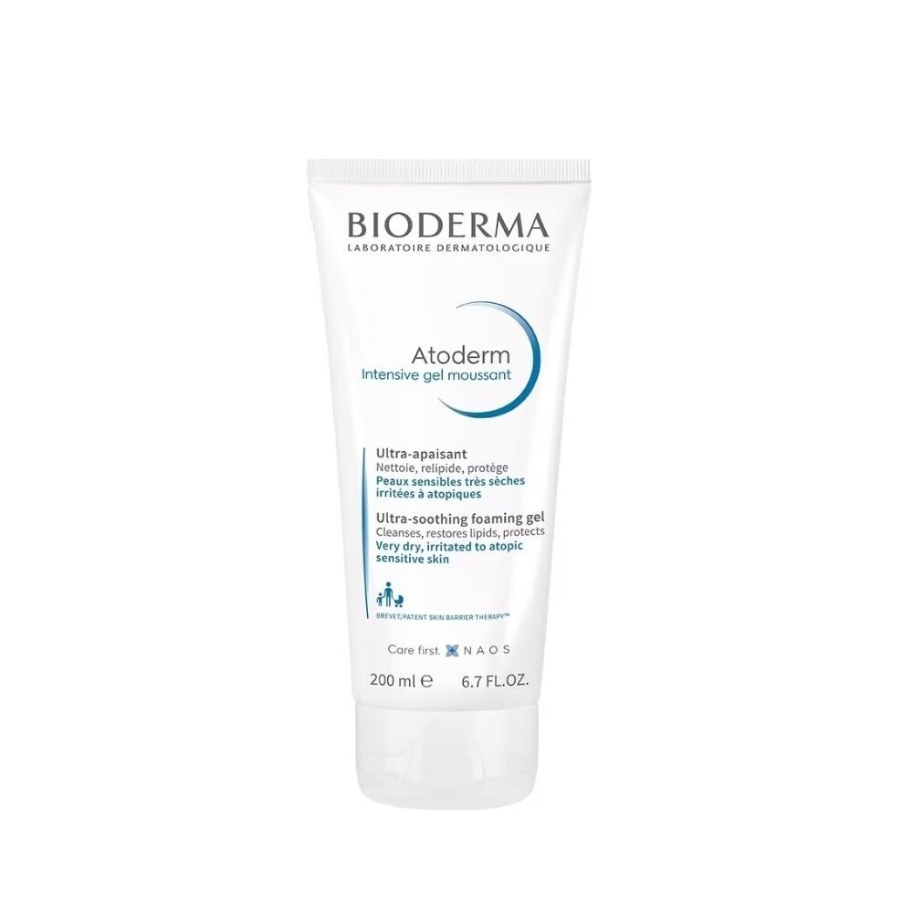 Gel Tạo Bọt Bioderma Dành Cho Da Rất Khô, Nhạy Cảm Dễ Bị Kích Ứng Atoderm Intensive Gel Moussant 200ml