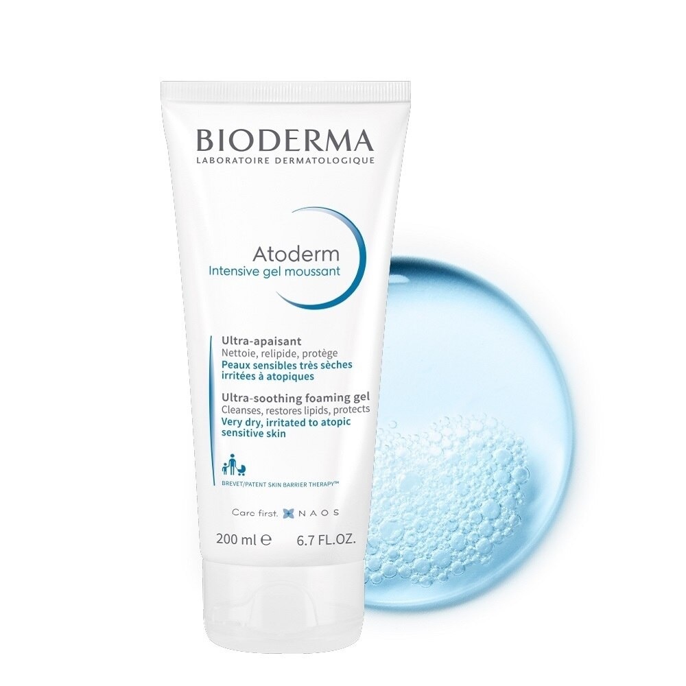 Gel Tạo Bọt Bioderma Dành Cho Da Rất Khô, Nhạy Cảm Dễ Bị Kích Ứng Atoderm Intensive Gel Moussant 200ml