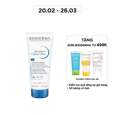 BIODERMA Kem Dưỡng Ẩm Bioderma Cho Da Thường, Da Khô Nhạy Cảm Atoderm Crème Ultra - 200ml