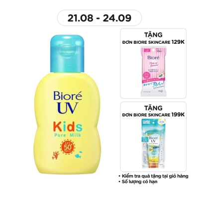 BIORE Sữa Chống Nắng Biore UV Kids Pure Milk Dịu Nhẹ Cho Trẻ Em SPF50+ PA+++ 70ml