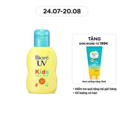 BIORE Sữa Chống Nắng Biore UV Kids Pure Milk Dịu Nhẹ Cho Trẻ Em SPF50+ PA+++ 70ml