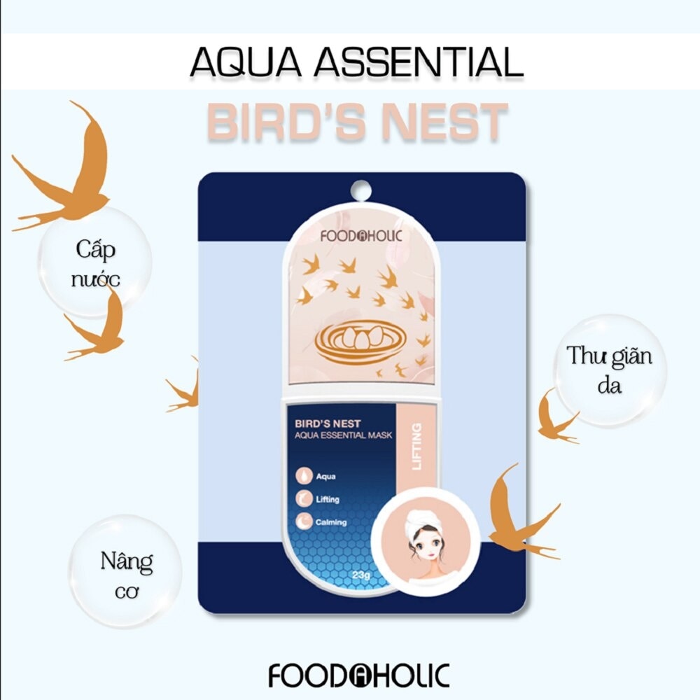 Mặt Nạ Foodaholic Bird's Nest Aqua Essential Mask Lifting Cấp Nước 23g