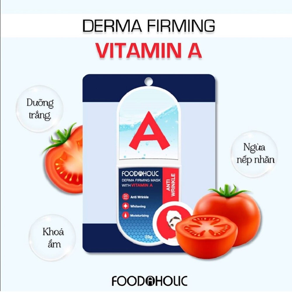 Mặt Nạ Foodaholic Derma Firming Mask With Vitamin A Nâng Cơ Ngừa Lão Hóa 23g