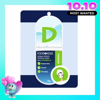 FOODAHOLIC Mặt Nạ Foodaholic Derma Perfect Renewal Mask With Vitamin D Phục Hồi Da 23g image