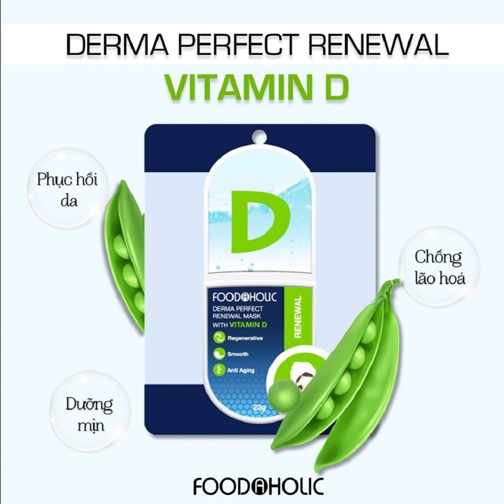 Mặt Nạ Foodaholic Derma Perfect Renewal Mask With Vitamin D Phục Hồi Da 23g