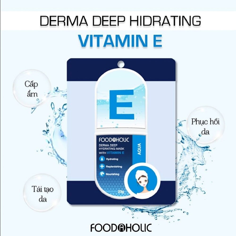 Mặt Nạ Foodaholic Derma Deep Hydrating Mask With Vitamin E Aqua Cấp Nước 23g