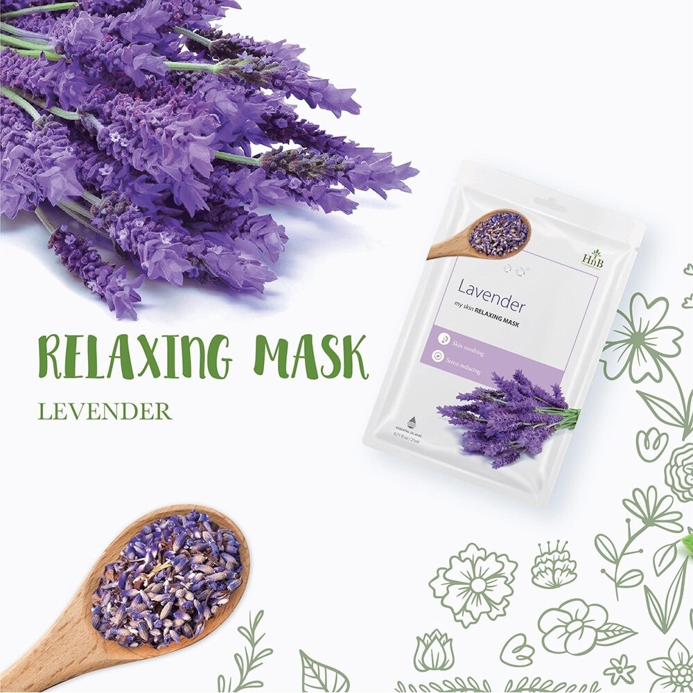 Mặt Nạ HNB My Skin Relaxing Mask Lavender Dưỡng Da Chiết Xuất Hoa Oải Hương 21ml/21g