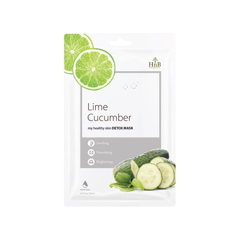 Mặt Nạ HNB My Healthy Skin Detox Mask Lime & Cucumber Dưỡng Da Chiết Xuất Dưa Leo & Chanh Tươi 20ml/21g