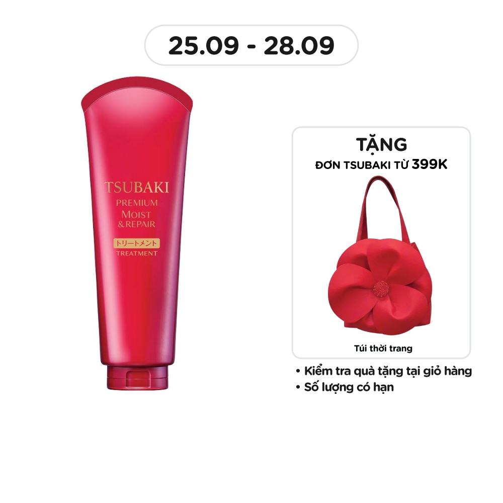 Kem Xả Tsubaki Premium Moist Treatment Dưỡng Tóc Bóng Mượt 180g