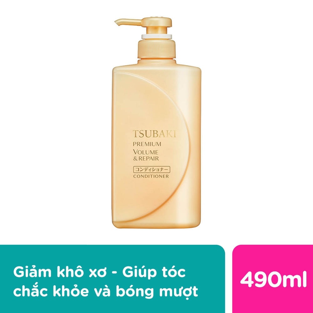 Dầu Xả Tsubaki Premium Repair Conditioner Phục Hồi Hư Tổn 490ml