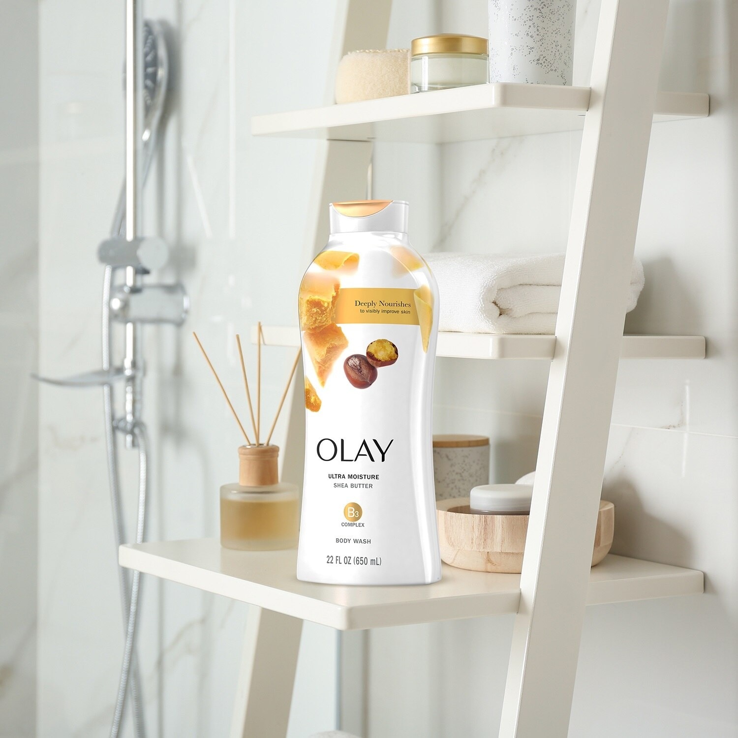 Sữa Tắm Olay Ultra Moisture Shea Butter Lock-in-Moisture Bơ Hạt Mỡ Dưỡng Ẩm 650ml