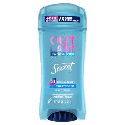 SECRET Gel Khử Mùi Secret Secret Outlast Sweat & Odor Completely Clean 48 Hour Dành Cho Nữ 73g
