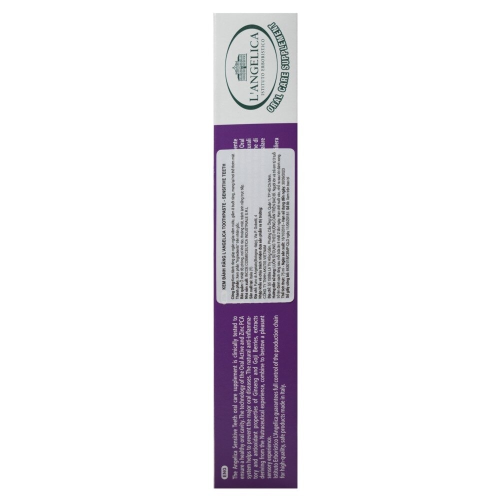 L'Angelica Herbal Toothpaste Sensitive Teeth 75ml