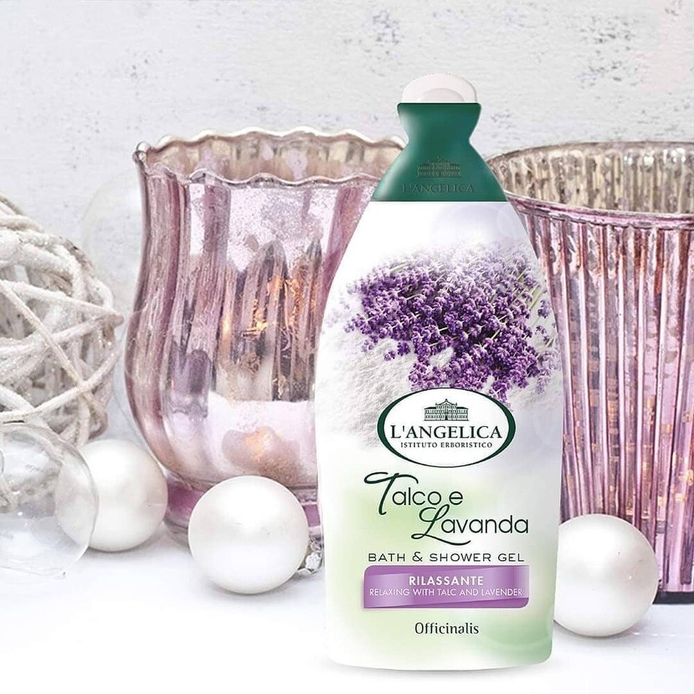 L'Angelica Bath & Shower Gel Relaxing With Talc & Lavander 500ml