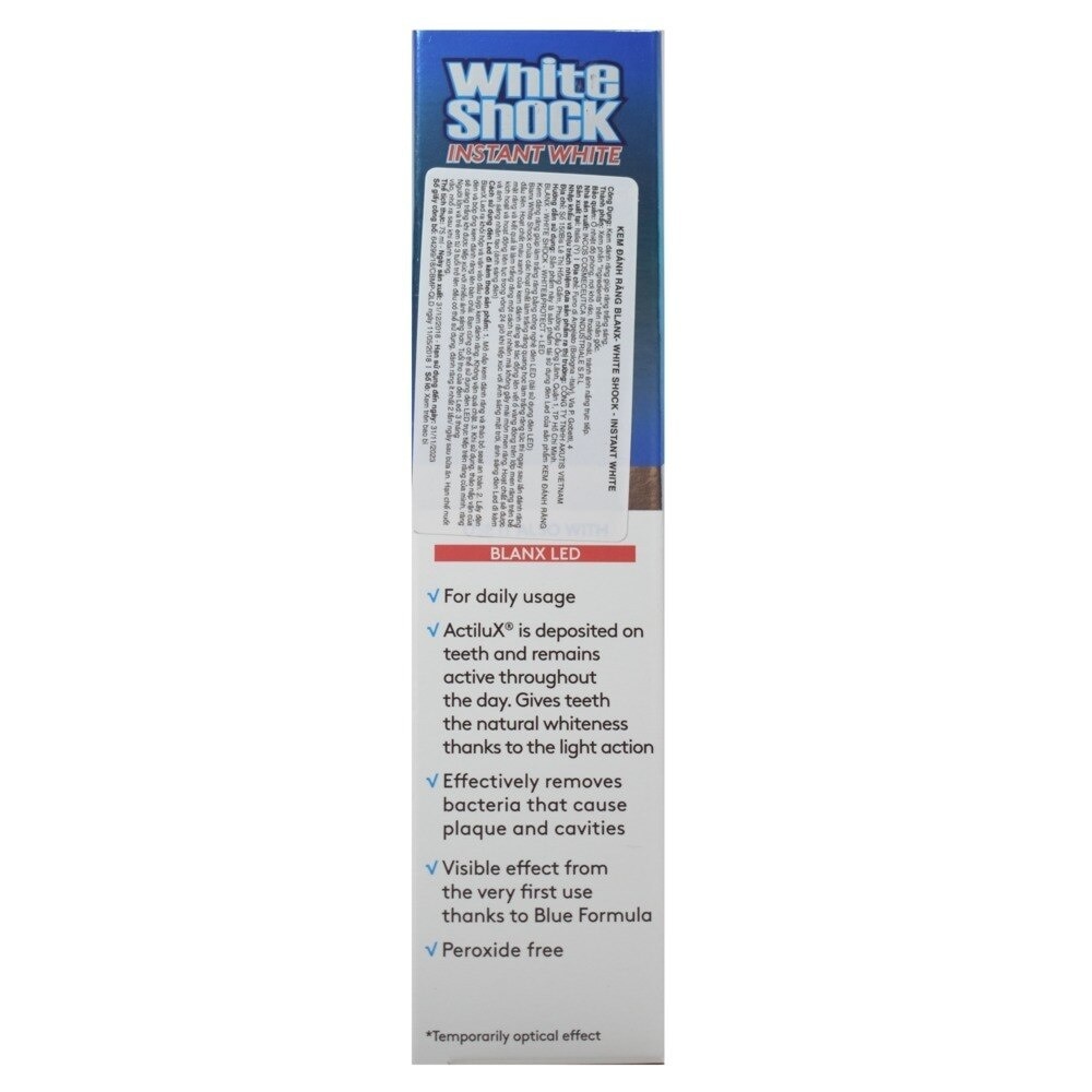 Blanx Toothpaste White Shock Instant White 75ml