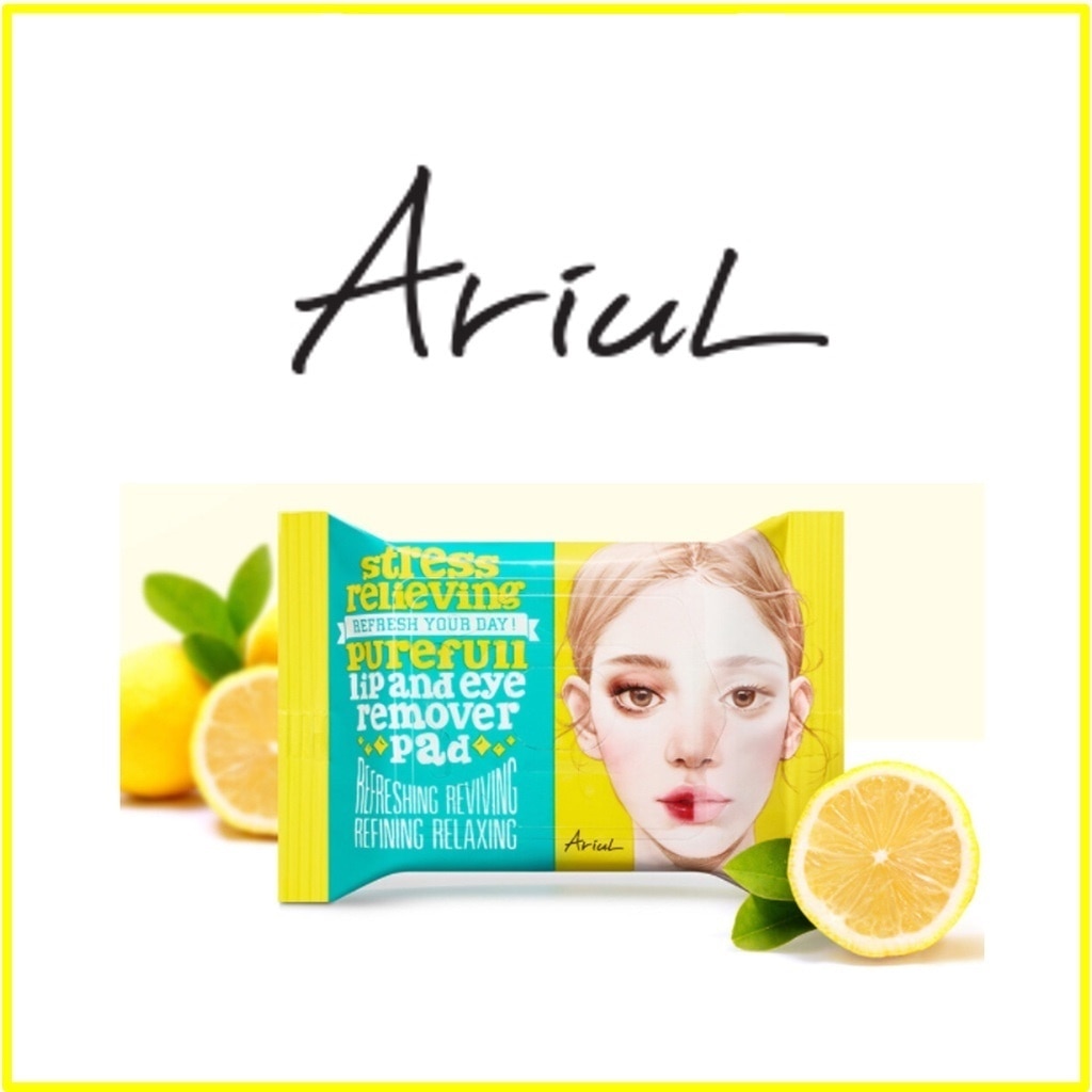 Bông Tẩy Trang Ariul Stress Relieving Purefull Lip & Eye Remover Pad 55g