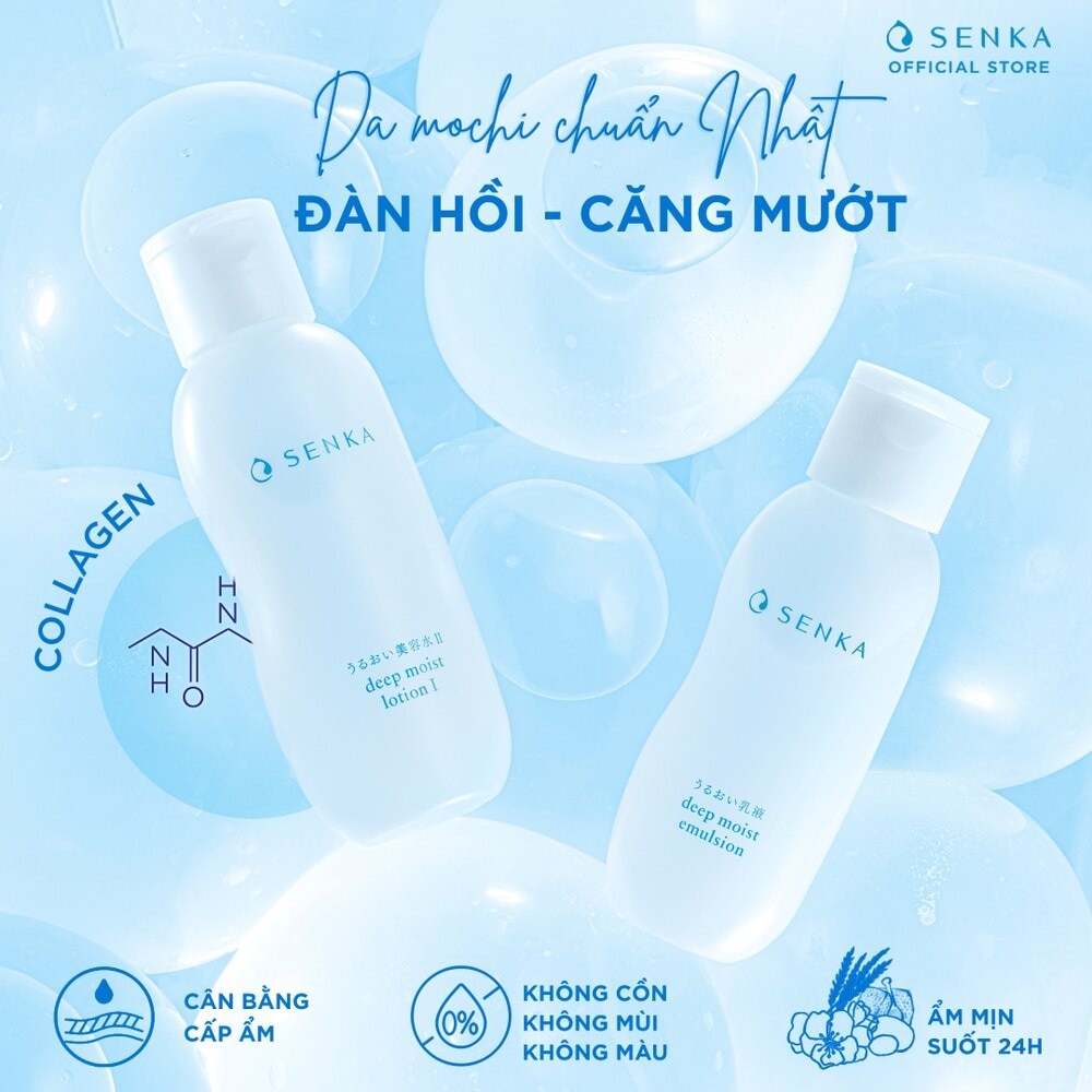 Nước Cân Bằng Senka Deep Moist Lotion I Dưỡng Ẩm Chuyên Sâu 200ml