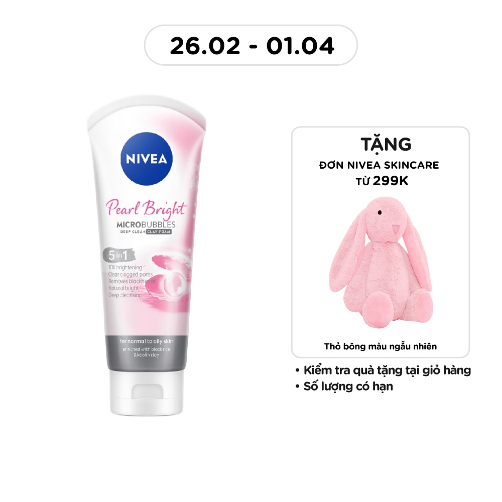 Facial Clay Foam Pearl White Micro Bubbles Deep Clean 100g