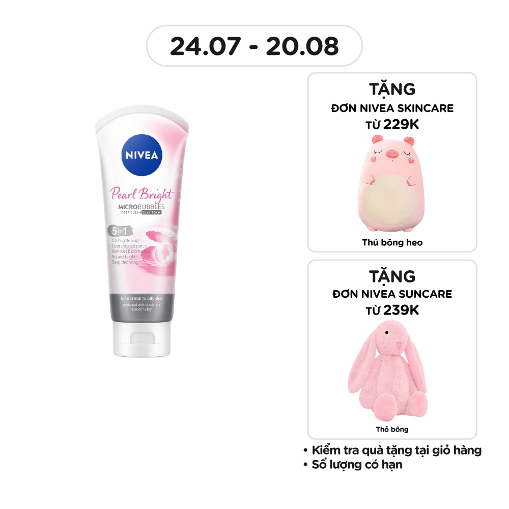 Facial Clay Foam Pearl White Micro Bubbles Deep Clean 100g