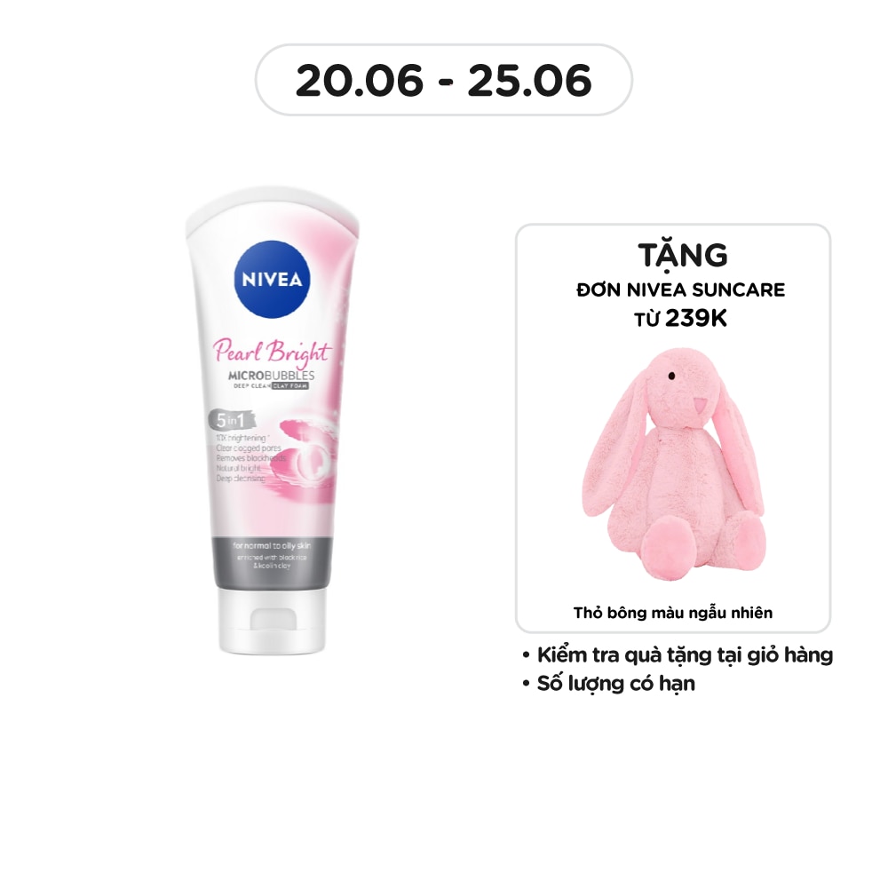 Facial Clay Foam Pearl White Micro Bubbles Deep Clean 100g