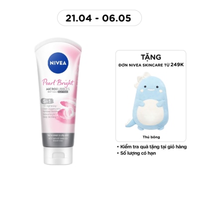 NIVEA - Sữa Rửa Mặt Nivea Pearl White Micro Bubbles Deep Clean Clay Foam 5IN1 Trắng Da Ngọc Trai Đất Sét 100g