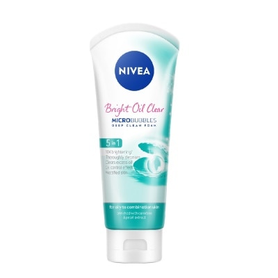 NIVEA Sữa Rửa Mặt Nivea White Oil Clear Micro Bubbles Deep Clean Foam 5IN1 Trắng Da Sạch Nhờn 100g