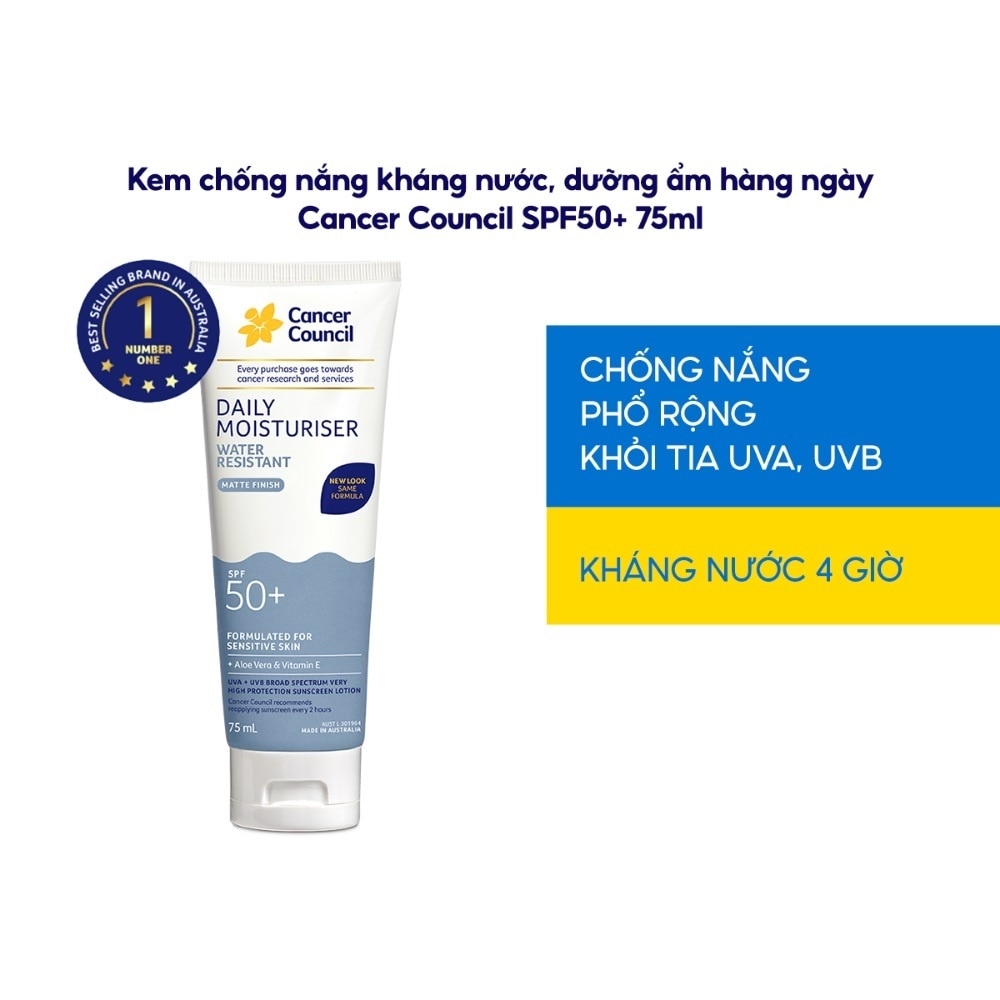 Sunscreen Face Day Wear Moisturizer Matte Invisible Water Resistant SPF50+ UVA-UVB 75ml