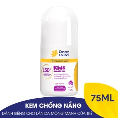 CANCER COUNCIL Kem Chống Nắng Cancer Council Kids Dành Cho Trẻ Em Dạng Lăn SPF50+ UVA-UVB 75ml