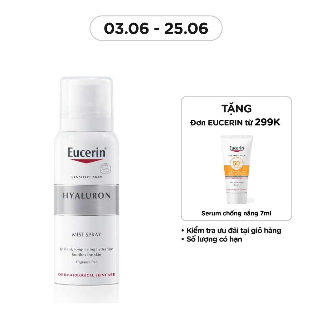 Xịt Dưỡng Ẩm Eucerin Làm Giảm Nếp Nhăn Hyaluron Mist Spray 50ml